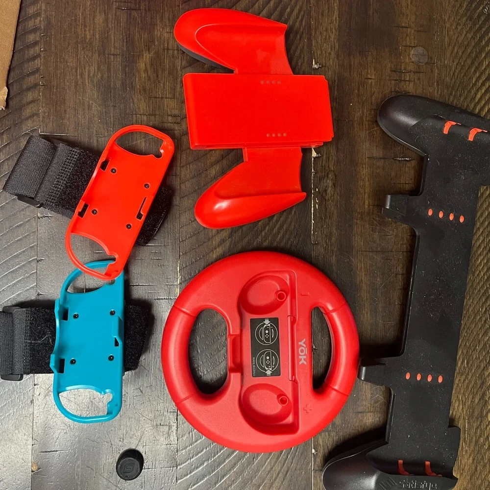 Nintendo Switch with Blue and Red Joy-Con Controllers